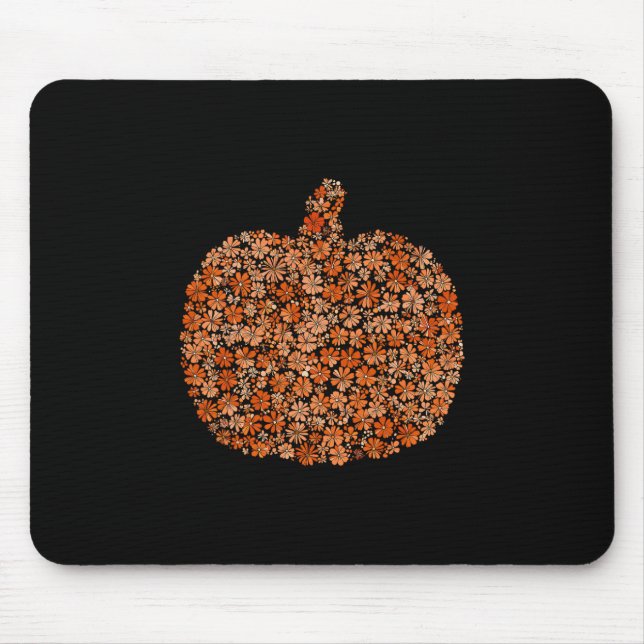 Kürbis-Saison Wildblume Erntedankfest Herbst Mousepad (Vorne)
