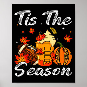 Kürbis Sce Football Die Saison ist da Herbst Thank Poster