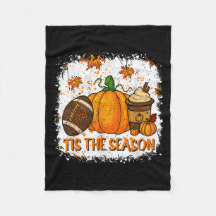 Kürbis Sce Football Tis Die Saison Herbst Thanksgi Fleecedecke