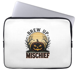Kürbis-Schabernack-Shirt Vintage-Halloween-Grafik_ Laptopschutzhülle