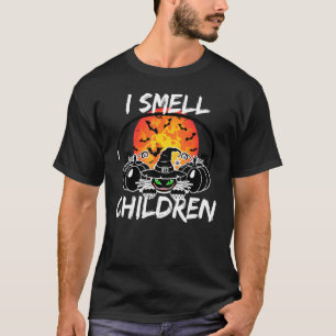 Kürbis Schwarze Katze Ich Rieche Kinder Horror Hal T-Shirt