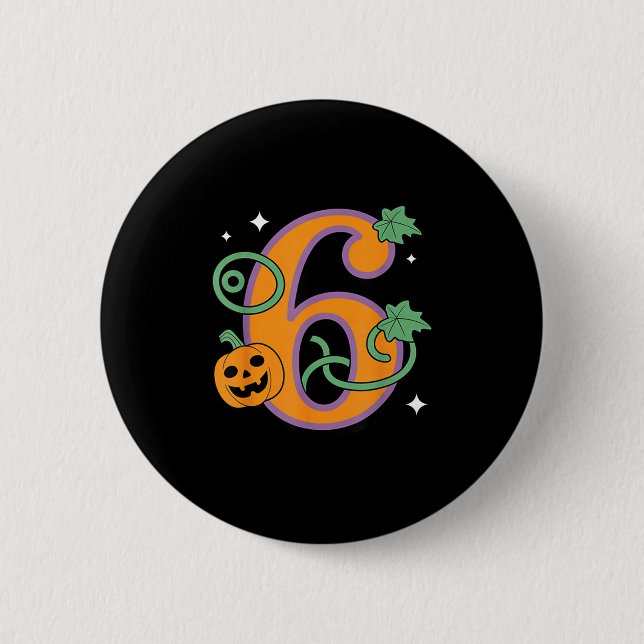 Kürbis Sechs Sieben 67 Matching 6 Halloween Paar  Button (Vorderseite)
