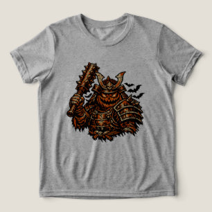 Kürbis-Shogun — Halloween-Samurai-Krieger Vintage Tri-Blend Shirt