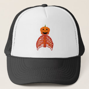 Kürbis-Skelett-Halloween Truckerkappe