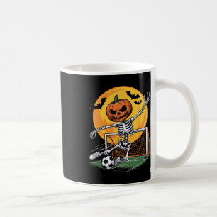Kürbis-Skelett-Torhüter-Fußball-Halloween-Grusel-S Kaffeetasse