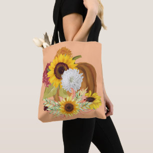 Kürbis, Sonnenblumen und Herbstfarben
