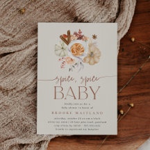 Kürbis "Spice Spice Baby"-Baby-Dusche