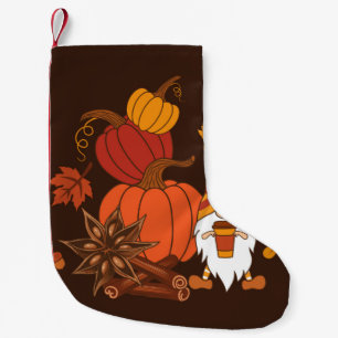 Kürbis, Sternanis, Zimtsticks, Herbstsprung Kleiner Weihnachtsstrumpf