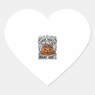Kürbis-Süßigkeiten-Eimer Vintage-Halloween-Gravur Herz-Aufkleber