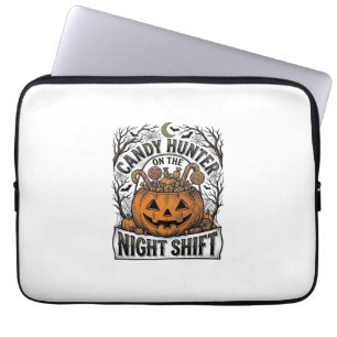 Kürbis-Süßigkeiten-Eimer Vintage-Halloween-Gravur Laptopschutzhülle