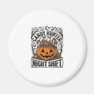 Kürbis-Süßigkeiten-Eimer Vintage-Halloween-Gravur Magnet