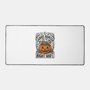 Kürbis-Süßigkeiten-Eimer Vintage-Halloween-Gravur  Schreibtischunterlage