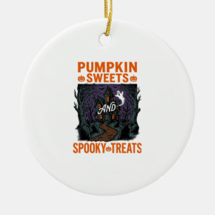 Kürbis-Süßigkeiten-Shirt Gruselige Halloween-Desig Keramik Ornament
