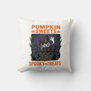 Kürbis-Süßigkeiten-Shirt Gruselige Halloween-Desig Kissen