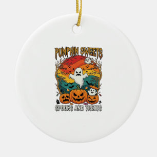 Kürbis Süßigkeiten Spuk Behandlungen Halloween Gei Keramik Ornament