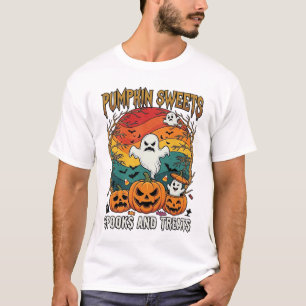 Kürbis Süßigkeiten Spuk Behandlungen Halloween Gei T-Shirt