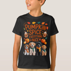 Kürbis-Szene Alles Schöne Herbst Hundeliebhaber Ab T-Shirt