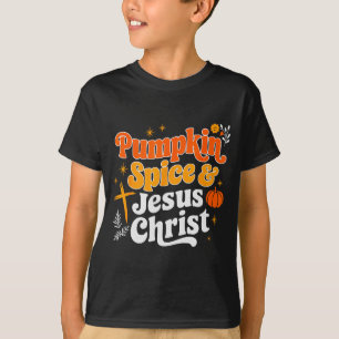 Kürbis-Szene und Jesus Christus Christliches Ernte T-Shirt