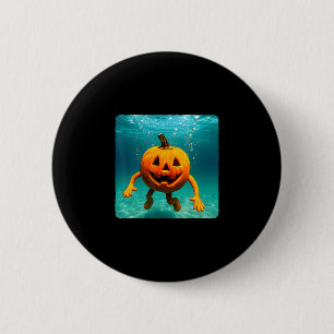 Kürbis-Tauchen Unterwasser-Ozean-Taucher-Schwimmen Button