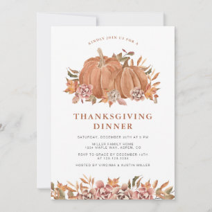 Kürbis Thanksgiving Einladung