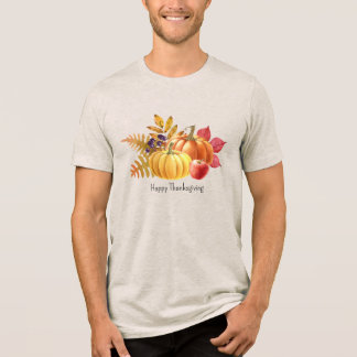 Kürbis Thanksgiving Herren T-Shirt Tri-Blend Shirt