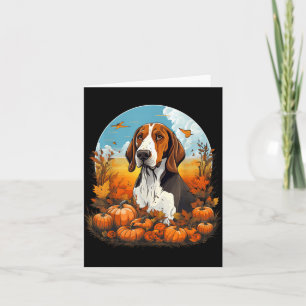 Kürbis Treeing Walker Coonhound Hund Halloween Karte