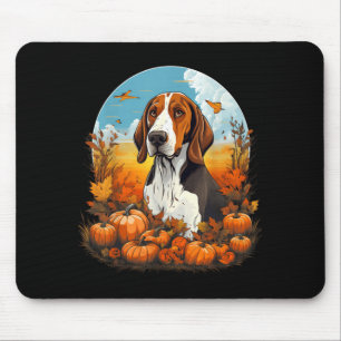 Kürbis Treeing Walker Coonhound Hund Halloween Mousepad