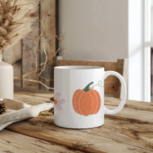 Kürbis und Blume im Herbst