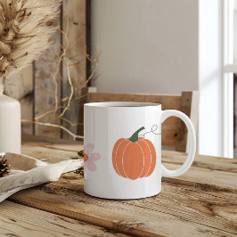Kürbis und Blume im Herbst Kaffeetasse