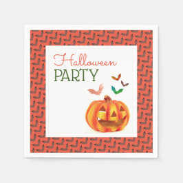 Kürbis und Fledermäuse, Halloween-Party Serviette