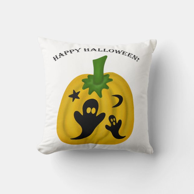 Kürbis und Geister Kissen (Vorderseite)