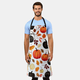 Kürbis und Herbstlaub Schürze