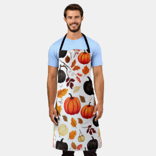 Kürbis und Herbstlaub Schürze