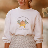 Kürbis und Herbstlaub Sweatshirt