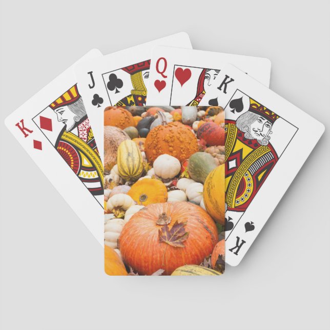 Kürbis- und Hockergesteck Spielkarten (Rückseite)
