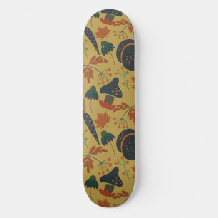 Kürbis und Karotten nahtlos Skateboard