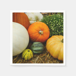 Kürbis und Kürbis Serviette