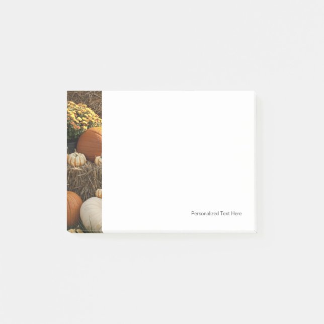 Kürbis und Mummeranzeige im Herbst Post-it Klebezettel (Vorderseite)