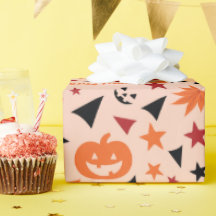 Kürbis und Stars Halloween Wrapping Paper