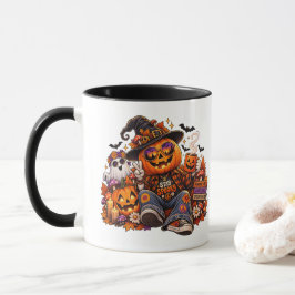 Kürbis-Vibes-Halloween-Tasse | Gruselzeit-Kaffee Tasse