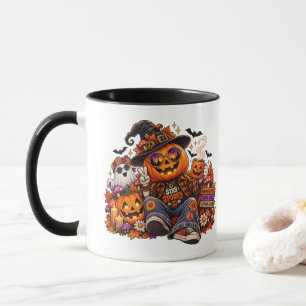 Kürbis-Vibes-Halloween-Tasse Gruselzeit-Kaffee Tasse