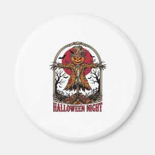 Kürbis Vogelscheuche Halloween Vintage Gravur Kuns Magnet
