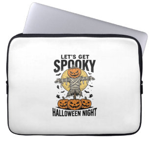 Kürbis-Vogelscheuchen-Shirt Vintage-Halloween-Graf Laptopschutzhülle