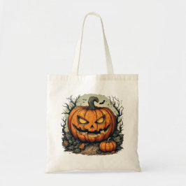 Kürbis von Halloween auf einem Tragetasche