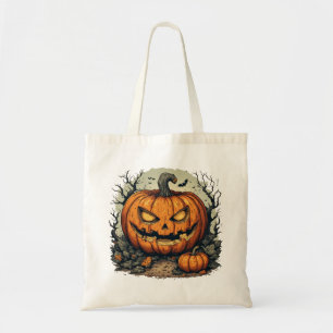 Kürbis von Halloween auf einem Tragetasche