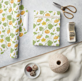 Kürbis-Wasserfarbe Geschenkpapier