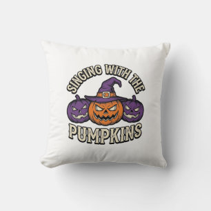 Kürbis-Weihnachtslieder-Shirt Vintage-Halloween-Ch Kissen