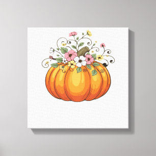 Kürbis Wildblumen Herbst Herbst Klassisches T-Shir Leinwanddruck
