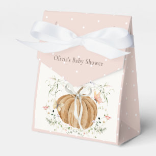 Kürbis Wildblumen Schmetterlinge Rosa Babyparty Geschenkschachtel