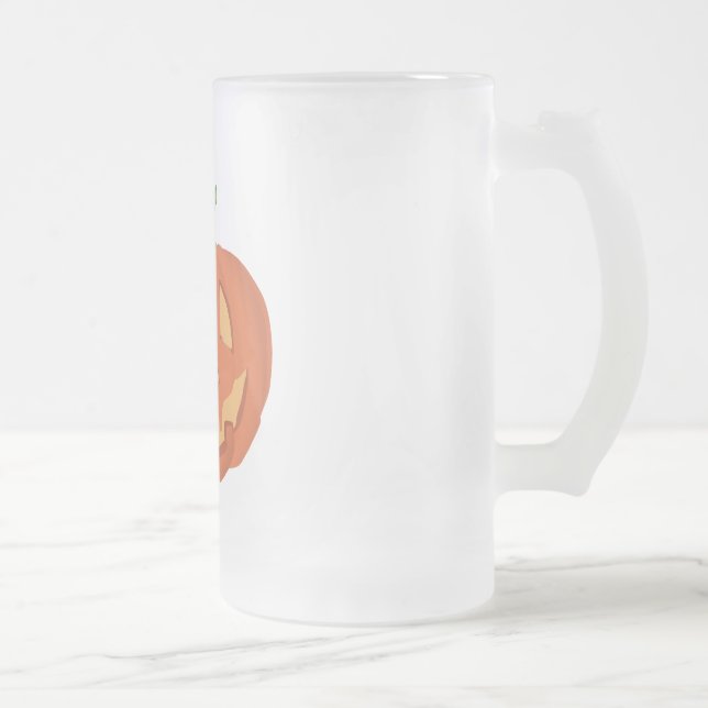 Kürbis zu Halloween 1 Mattglas Bierglas (Rechts)